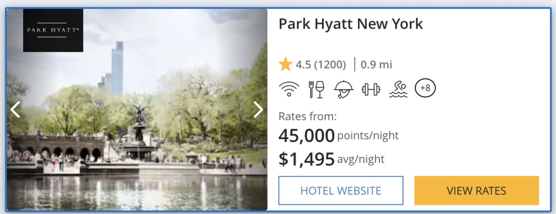 park hyatt hotel price